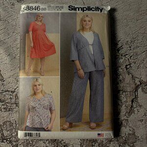 Simplicity Pattern S8846 BB for Womens' Dress or Top, Pants, and Jacket